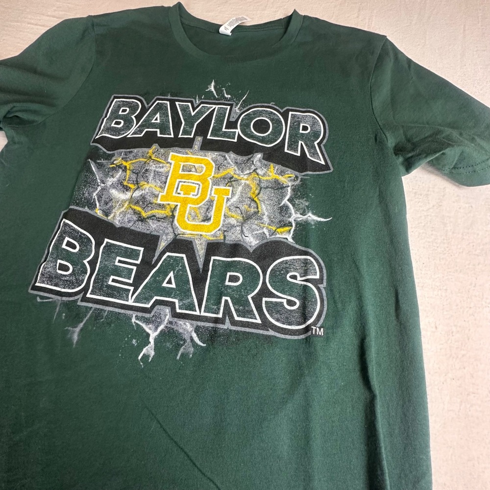 Baylor Bears Shirt Unisex Medium Green Bella Canvas NCAA Graphic Tee Baylor Univ